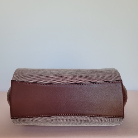 COACH Elise Badge Satchel In Jacquard & Refined Leather- Wine Multi $245⭐ - Picture 10 of 16